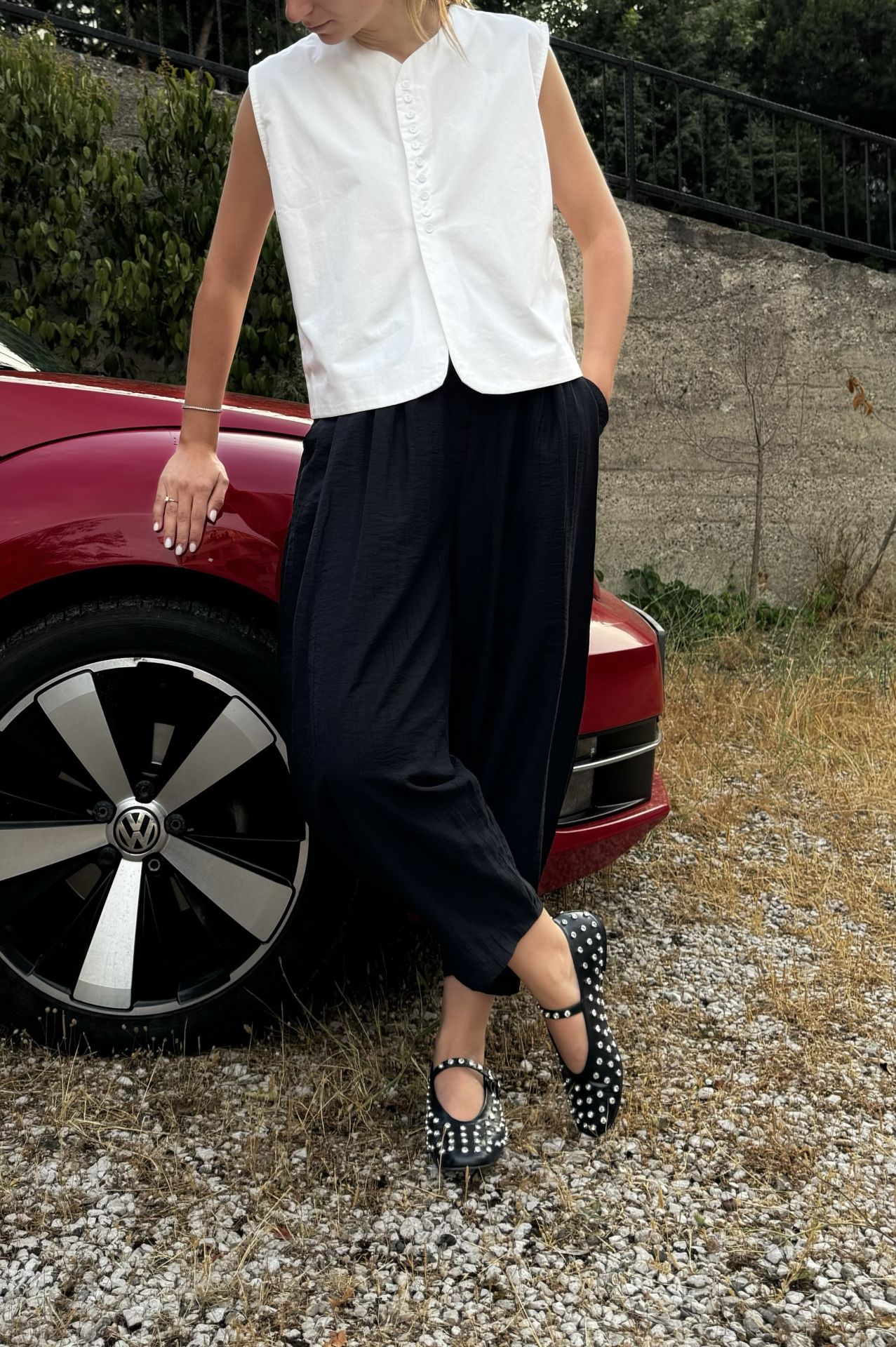 Şalvar Model Fermuarlı Siyah Pantolon